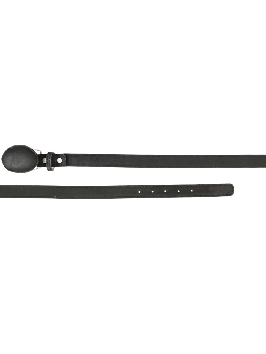 Kids Western Belt - El General Nobuck Black 45441