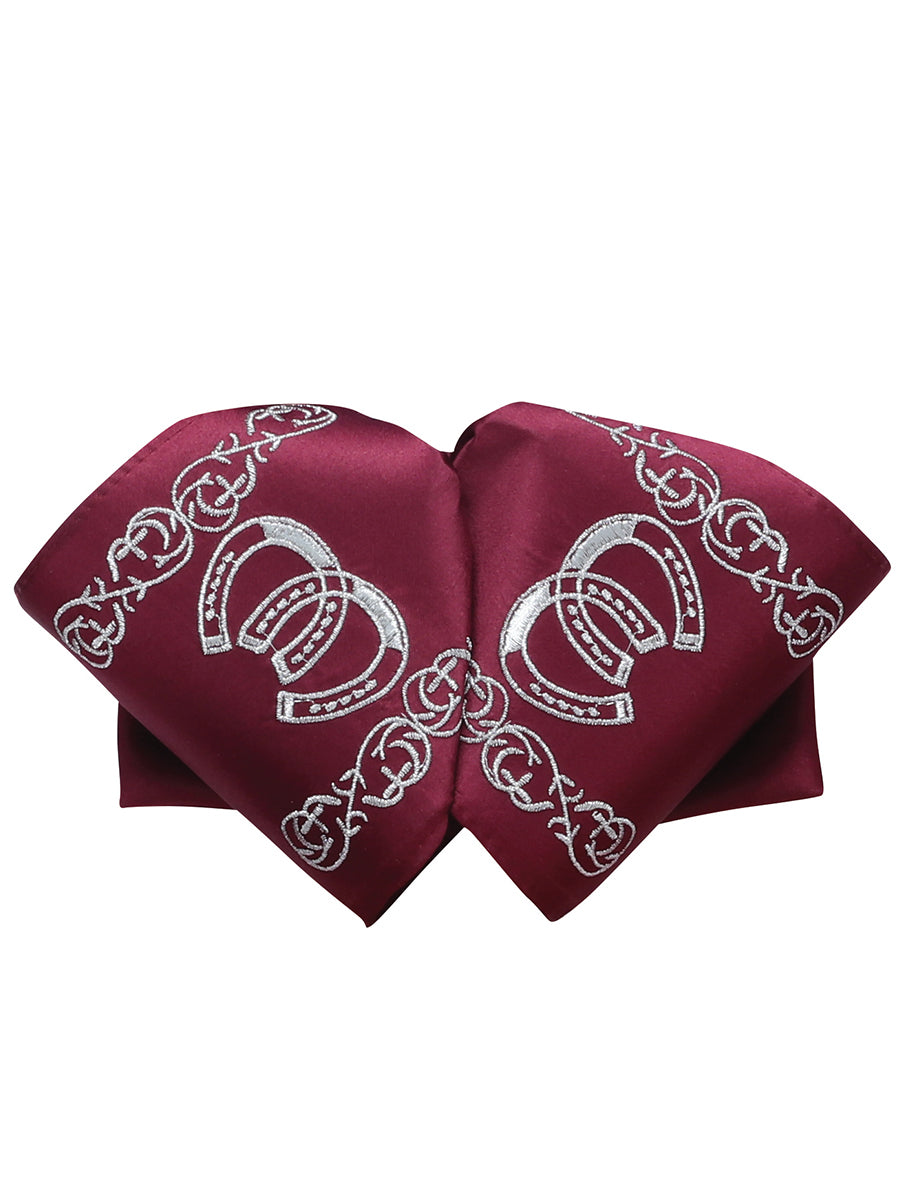 Adult
Mexican Charro Bow Tie 100% Polyester Wine/Silver 601589