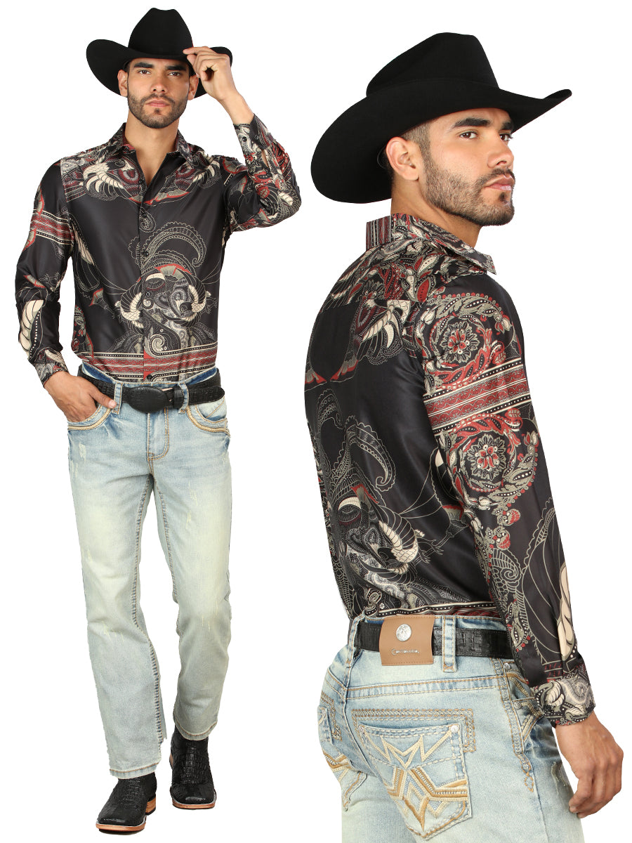 Centenario Men's Light Blue Denim with Embroidered Details 45317
