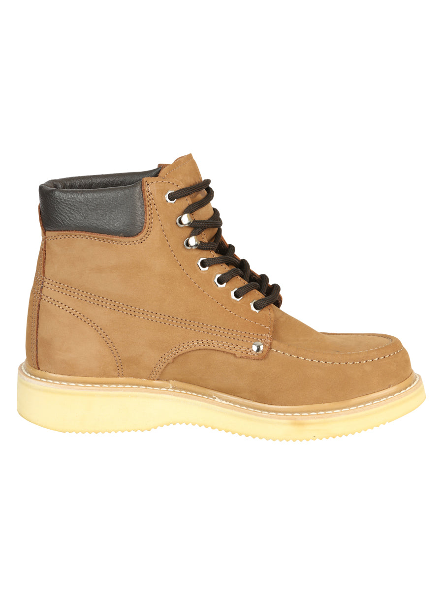 Establo Men’s Work Boot - Nobuck Canela Lace-Up 91204