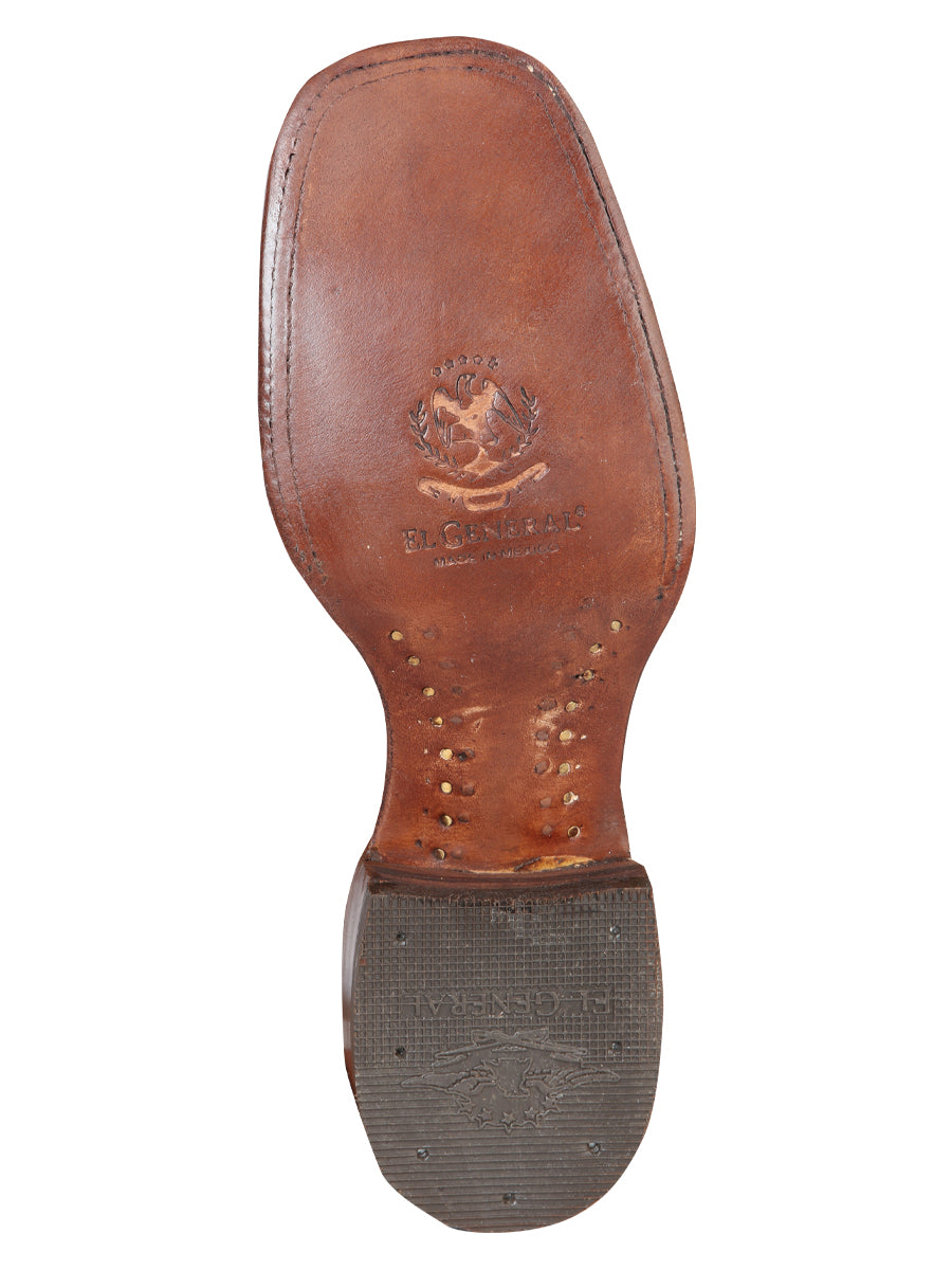 El General Square Toe Ankle Boot - Nobuck  Brown 126195