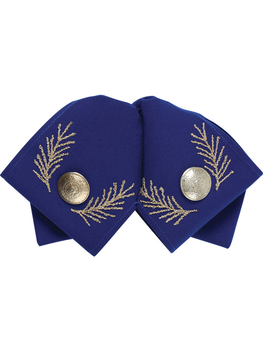 Adult 
Mexican Charro Bow Tie 100% Polyester Royal Blue/Silver  601105