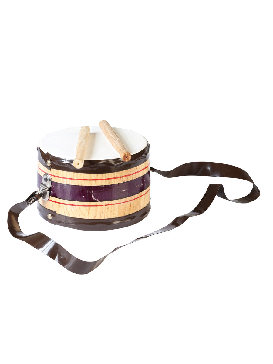Mexican Artisanal Toy Tambor Wood Multicolor 602416